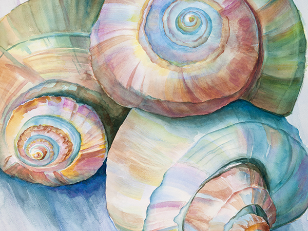 balance in spirals watercolor